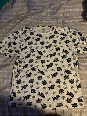Rugby Floral Print Short-Sleeve Tee - White/Black
